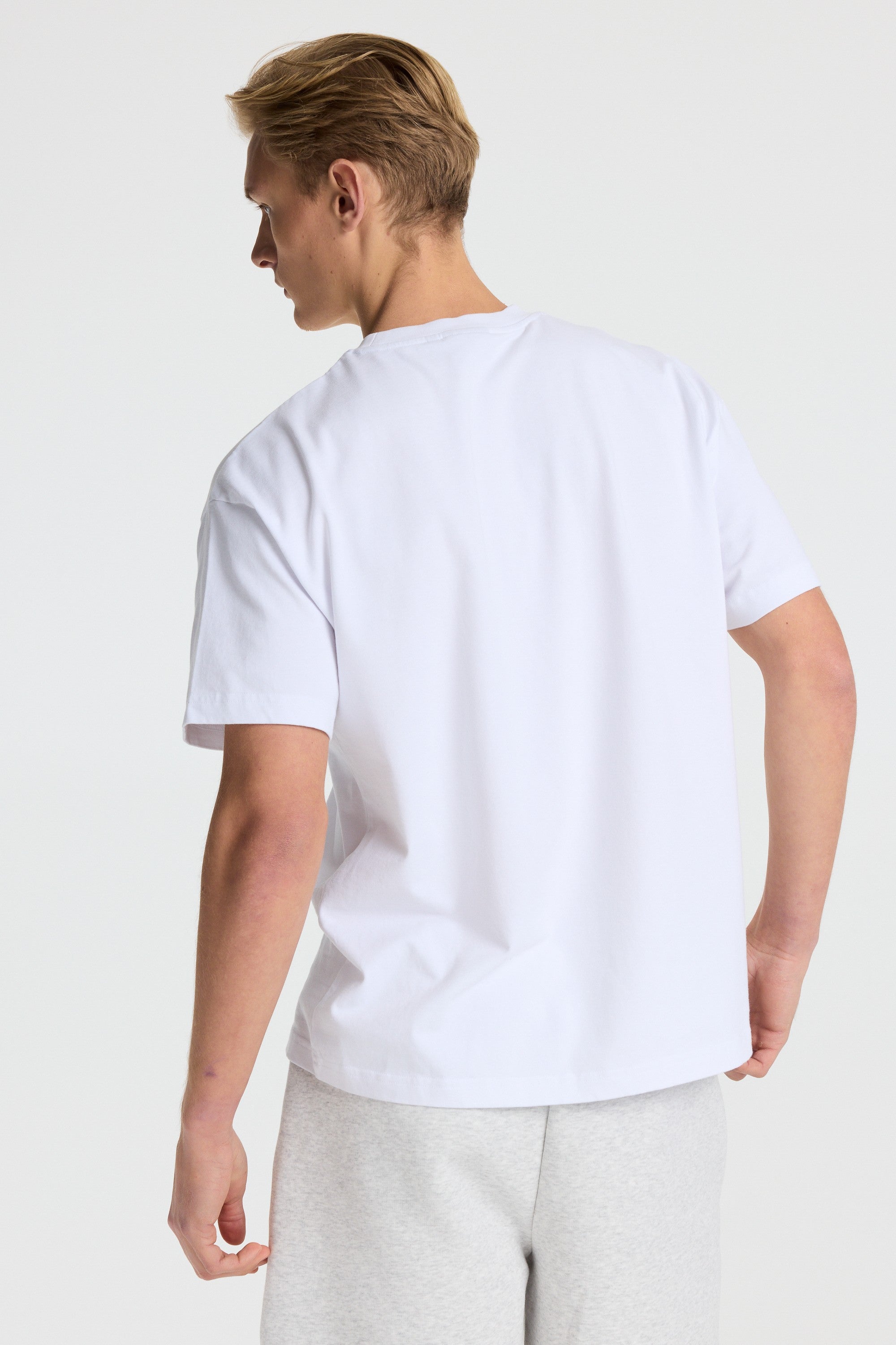 M. All-Star Embroidered Tee - White/Olive Green